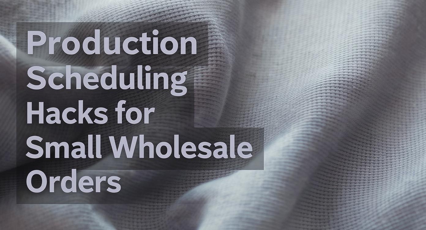 Production Scheduling Hacks for Small Wholesale Orders